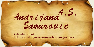Andrijana Samurović vizit kartica